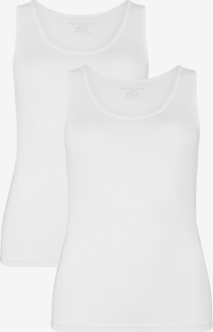 Bamboo basics Top in White: front