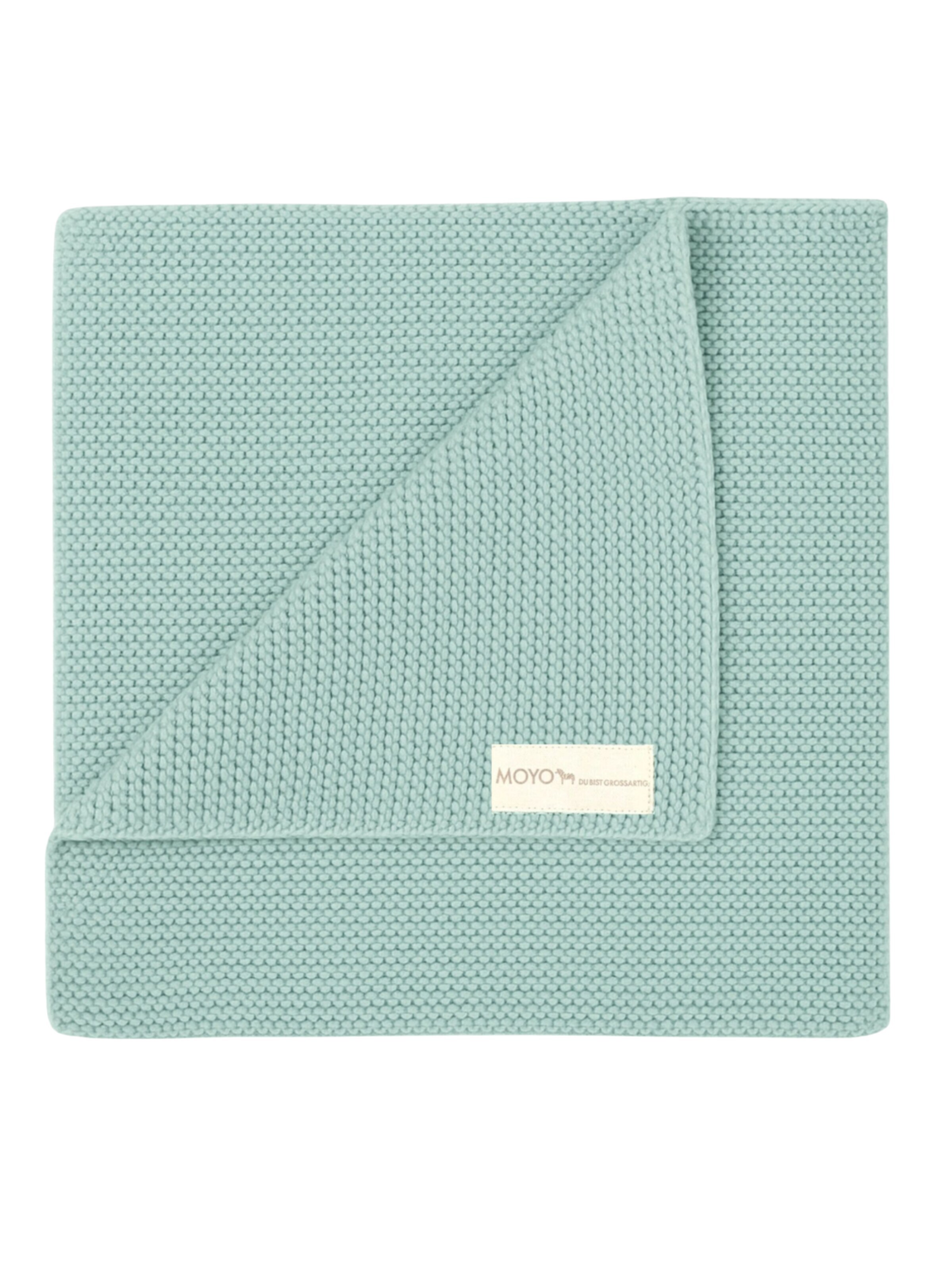 MOYO Baby Blanket 'MOYO Babydecke Reiskorn-Struktur' in Green: front