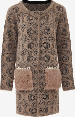 Cardigan faina en marron : devant