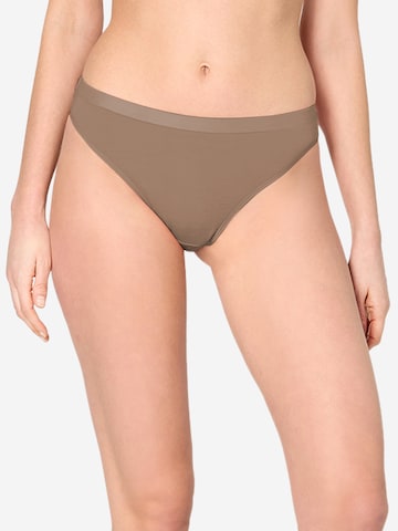 Nur Die Thong in Brown: front