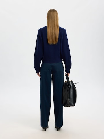 Wide leg Pantaloni con piega frontale di SELECTED in blu