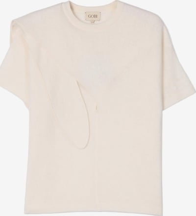 GOBI Cashmere Neulepaita 'Bow-Tie Cashmere T-shirt' koossa S-M värissä valkoinen, Tuotenäkymä