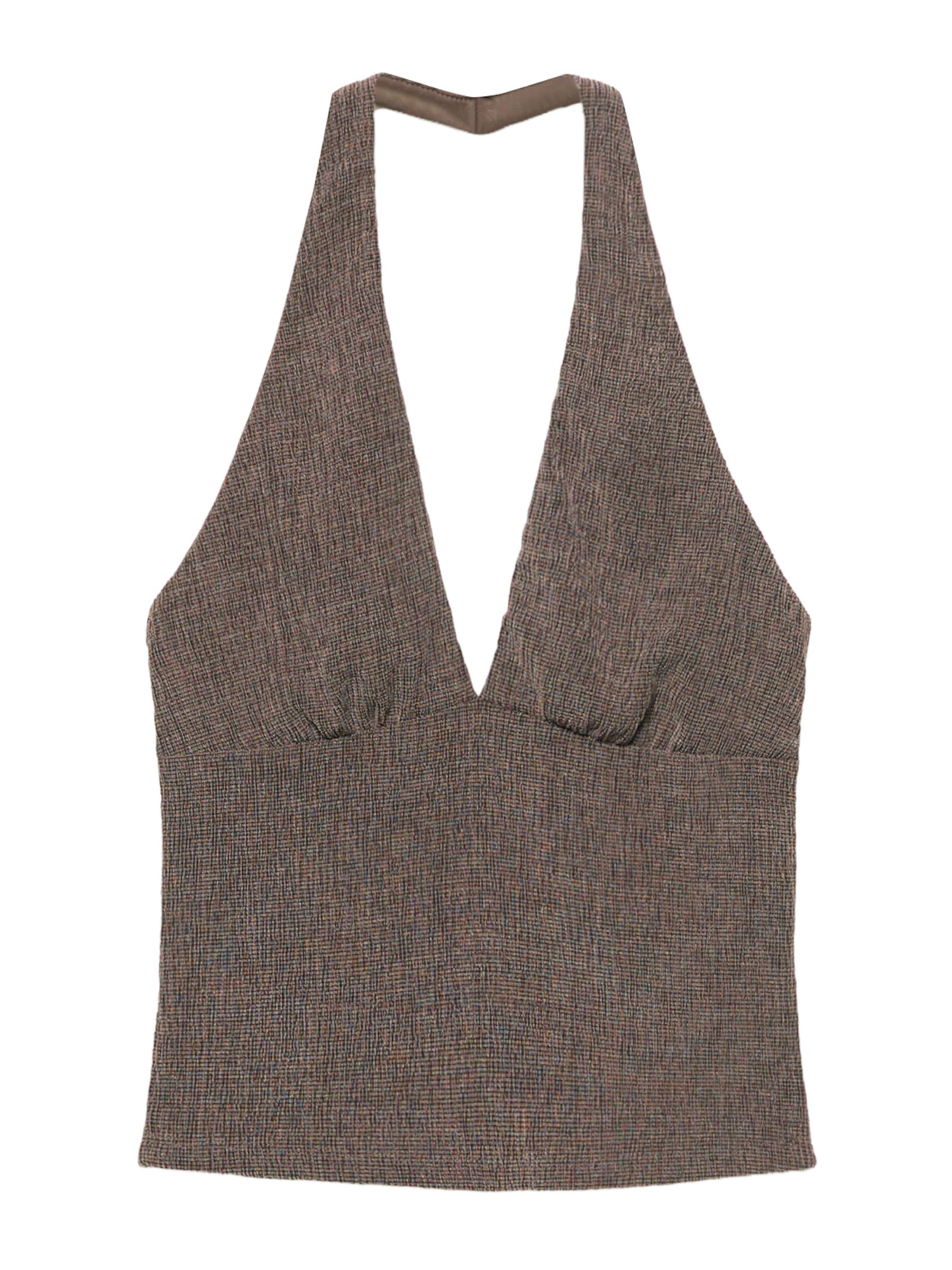 Top di Pull&Bear in marrone: frontale