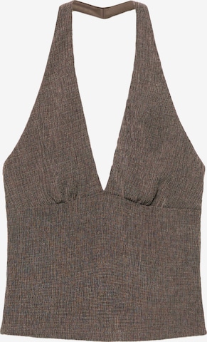 Pull&Bear Top – hnědá: přední strana