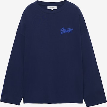 Tricou 'STWD' de la Pull&Bear pe albastru: față