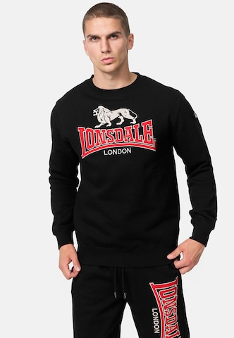 Lonsdale London - Sweatshirt 'Lawins' em preto: frente