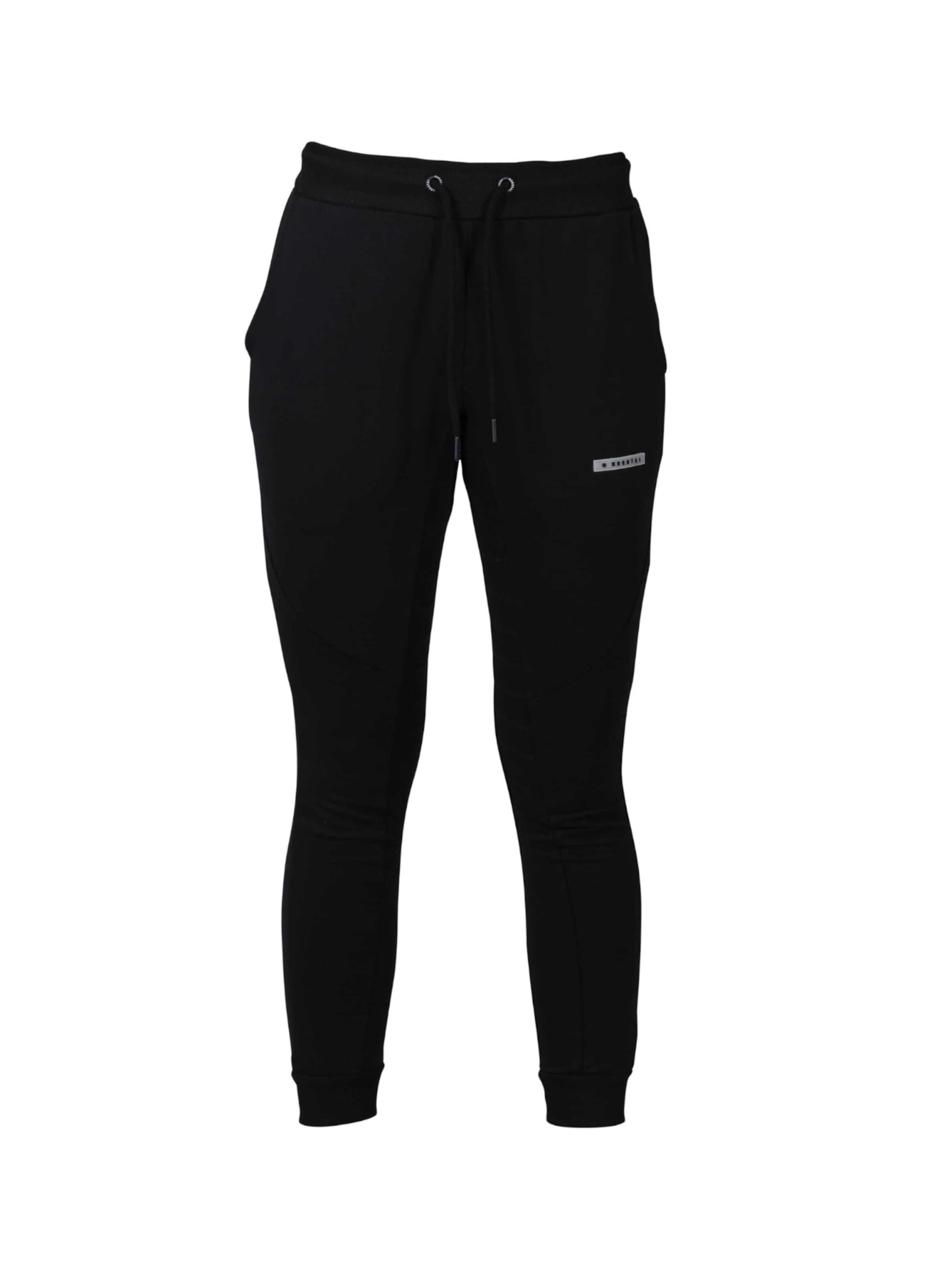 MOROTAI Skinny Sporthose 'LIGHT TERRY' in Schwarz: Vorderseite