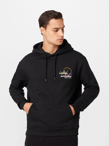 Woodbird Sweatshirt 'Mountaineer' in Black: front