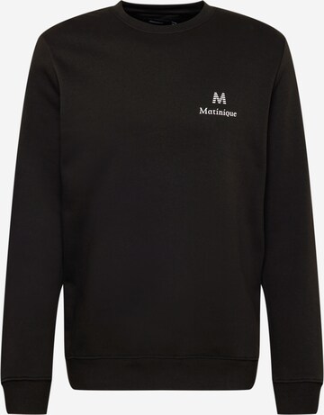 Matinique Sweatshirt 'Bradley' in Schwarz: predná strana