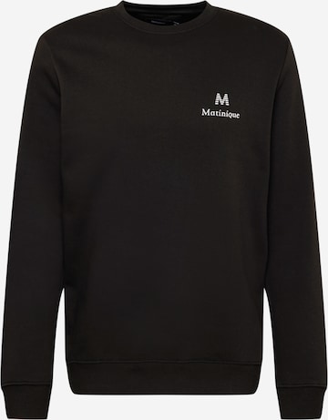 Matinique Sweatshirt 'Bradley' in Zwart: voorkant