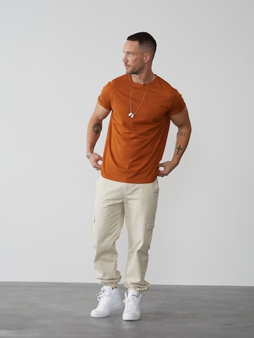 Coupe regular T-Shirt 'Piet' DAN FOX APPAREL en marron