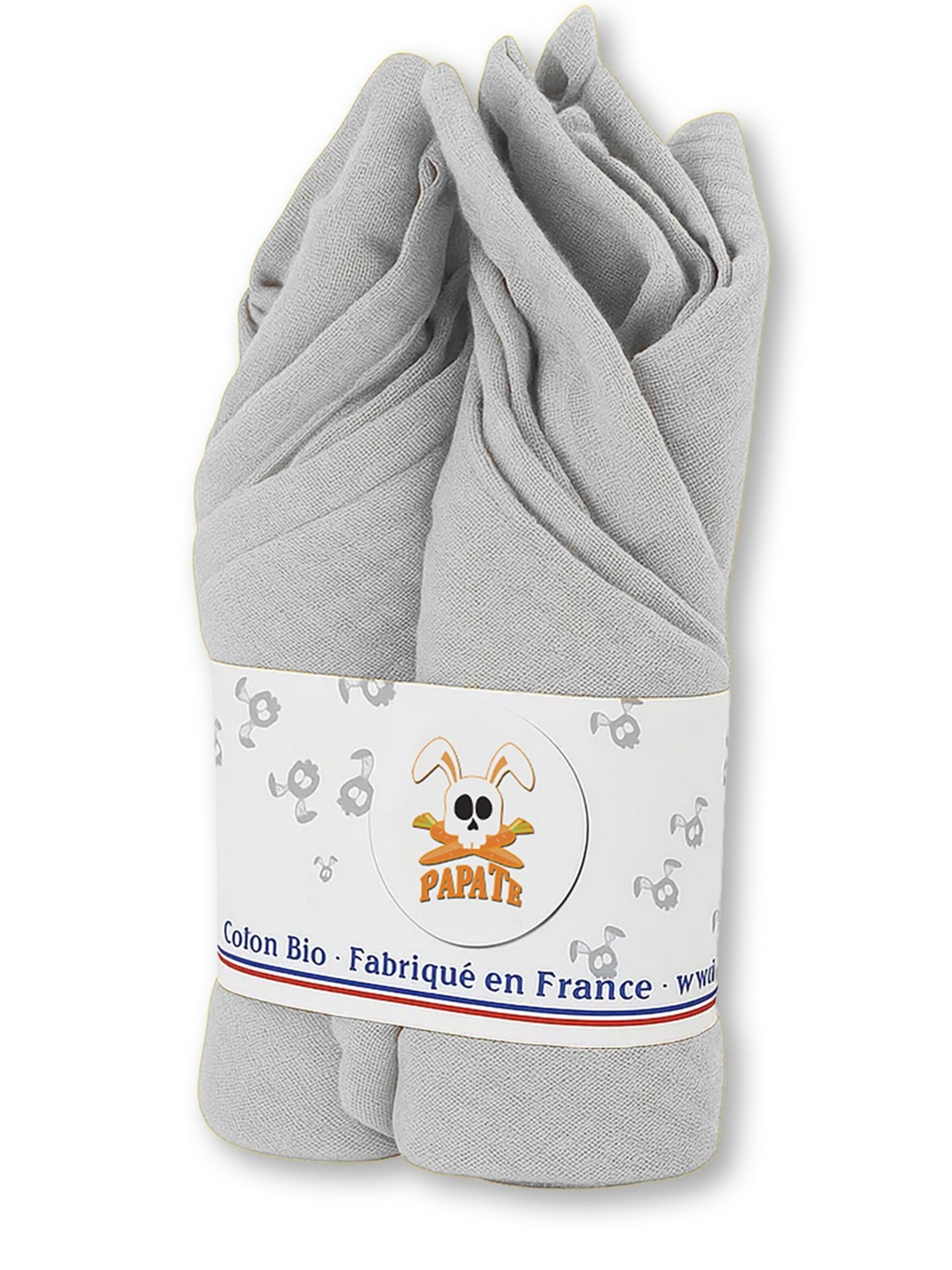 PAPATE - Manta para bebé 'Organic Cotton Swaddles' en verde: frente