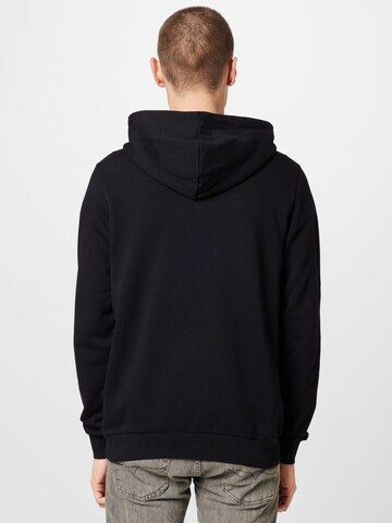 KnowledgeCotton Apparel Zip-Up Hoodie in Black