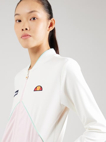 ELLESSE Sports sweat jacket in White