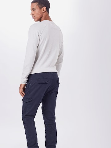 INDICODE JEANS Tapered Cargo Pants 'Levi' in Blue