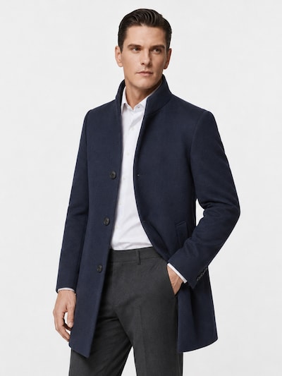 ALLTHEMEN Winter Coat 'Mantelruhe-1' in XS in Navy, Item view