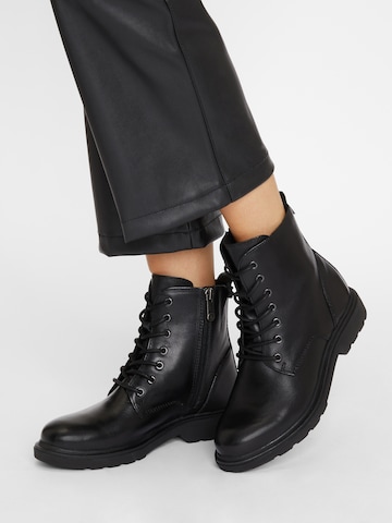 MARCO TOZZI Lace-Up Ankle Boots in Black: front