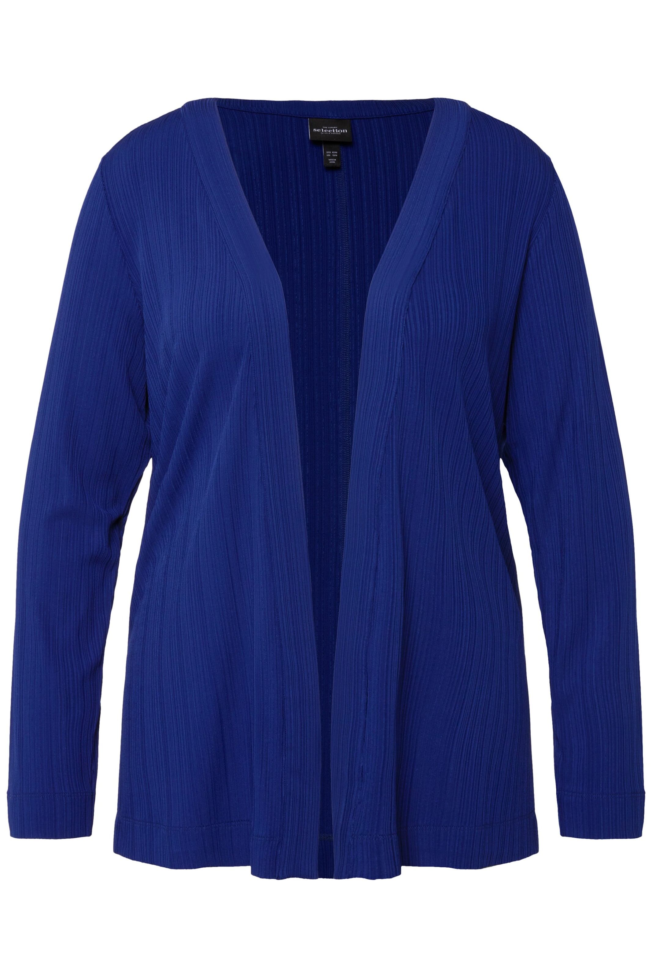 Ulla Popken Gebreid vest in Blauw: voorkant