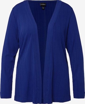 Ulla Popken Gebreid vest in Blauw: voorkant