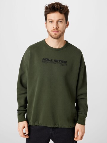 HOLLISTER Sweatshirt 'BUNGEE CREW' in Green: front