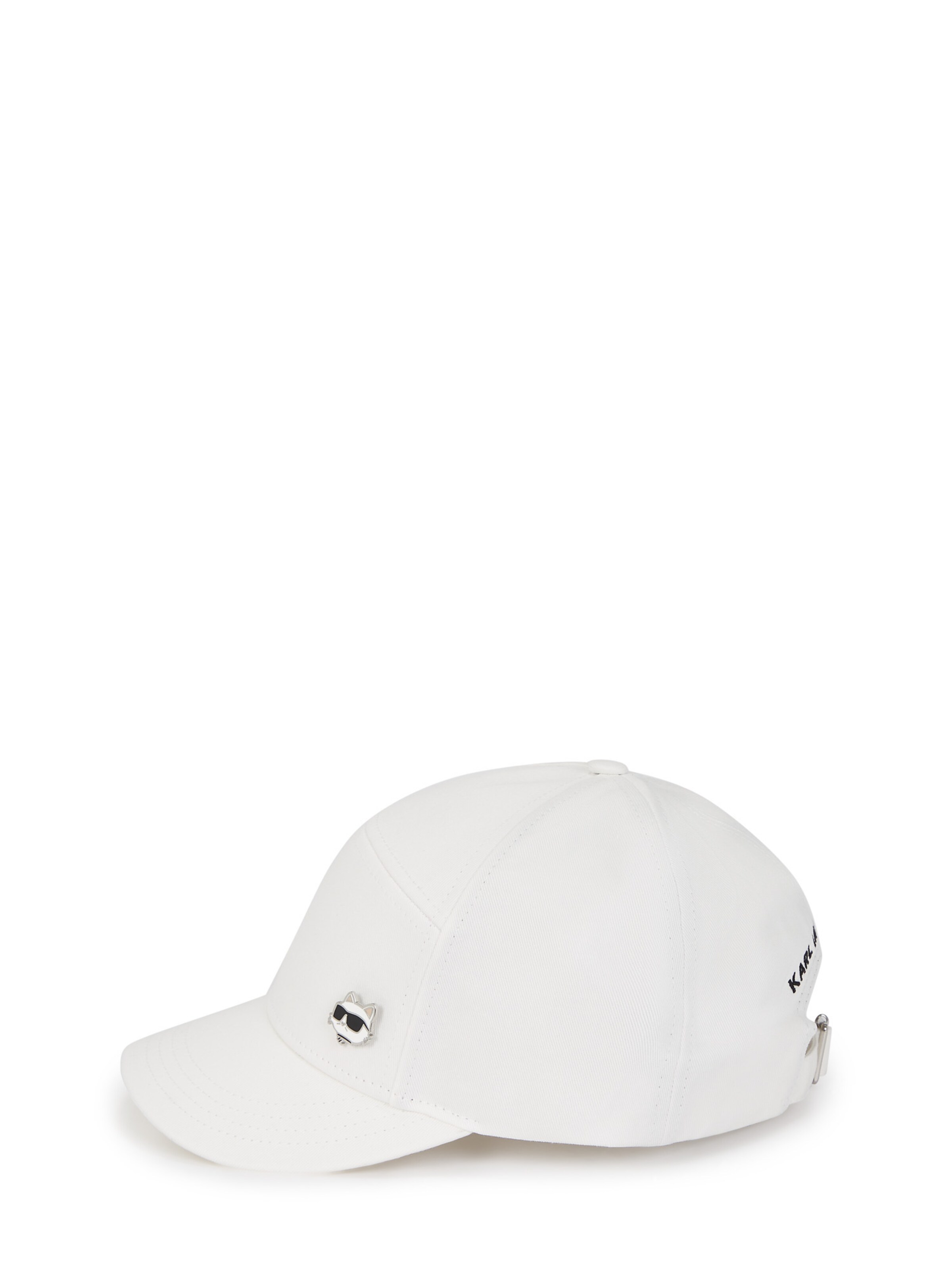 Cappello da baseball di Karl Lagerfeld in bianco: frontale