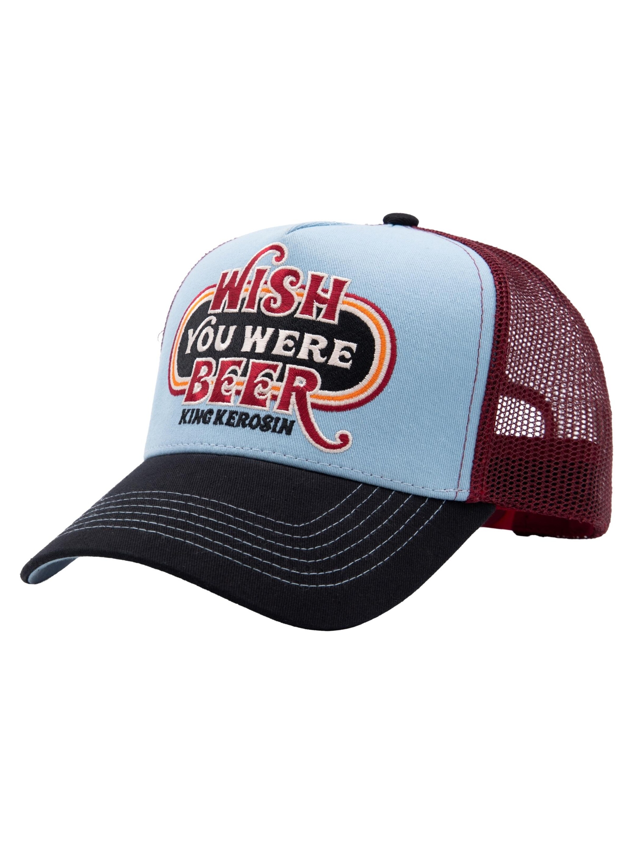 King Kerosin Cap 'Wish You Were Beer' in Blue: front