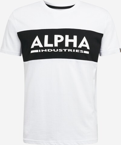 ALPHA INDUSTRIES Bluser & t-shirts 'Inlay' i sort / hvid, Produktvisning