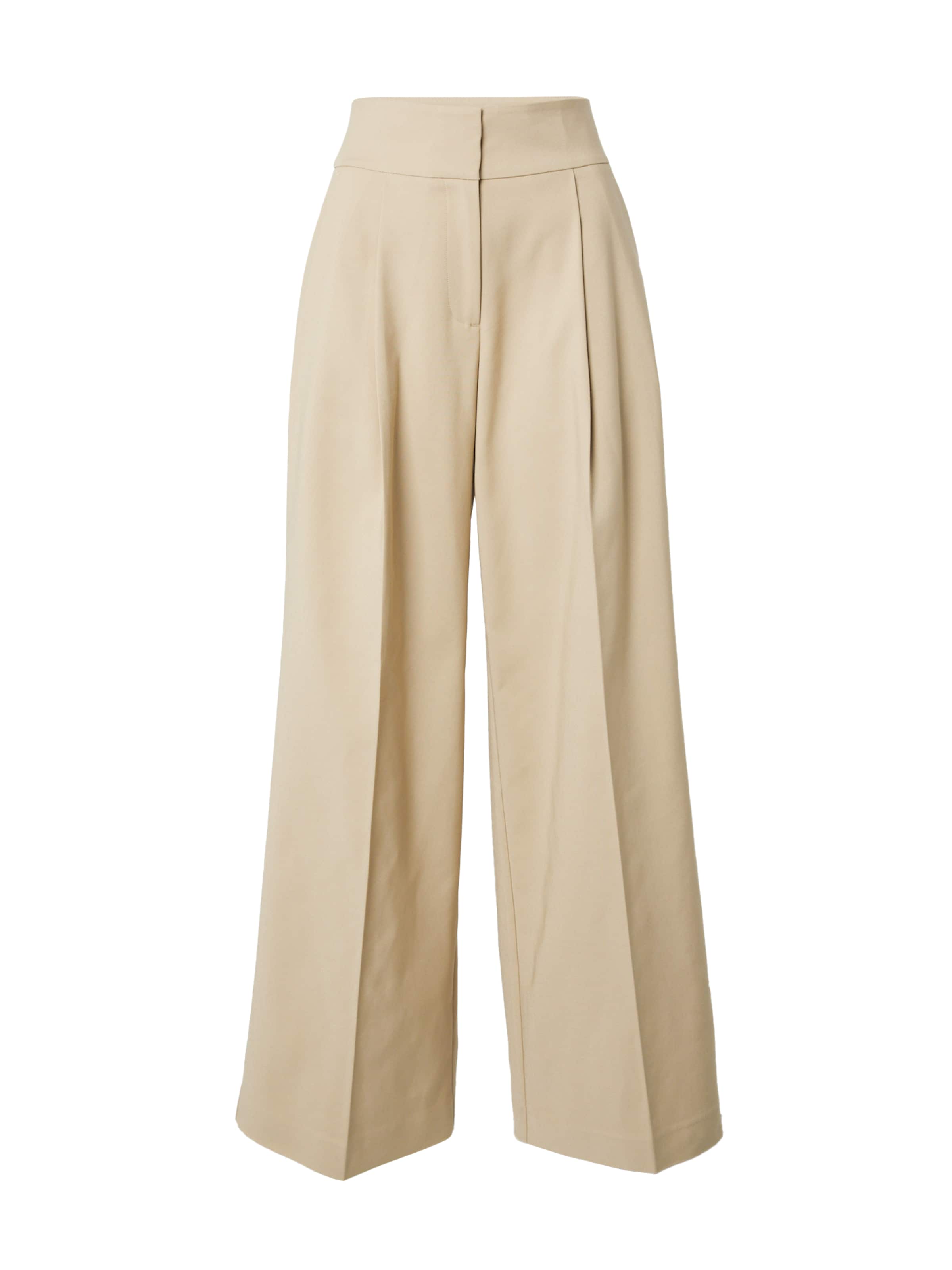 2NDDAY Wide Leg Bukser med lægfolder 'Maverick' i beige: forside