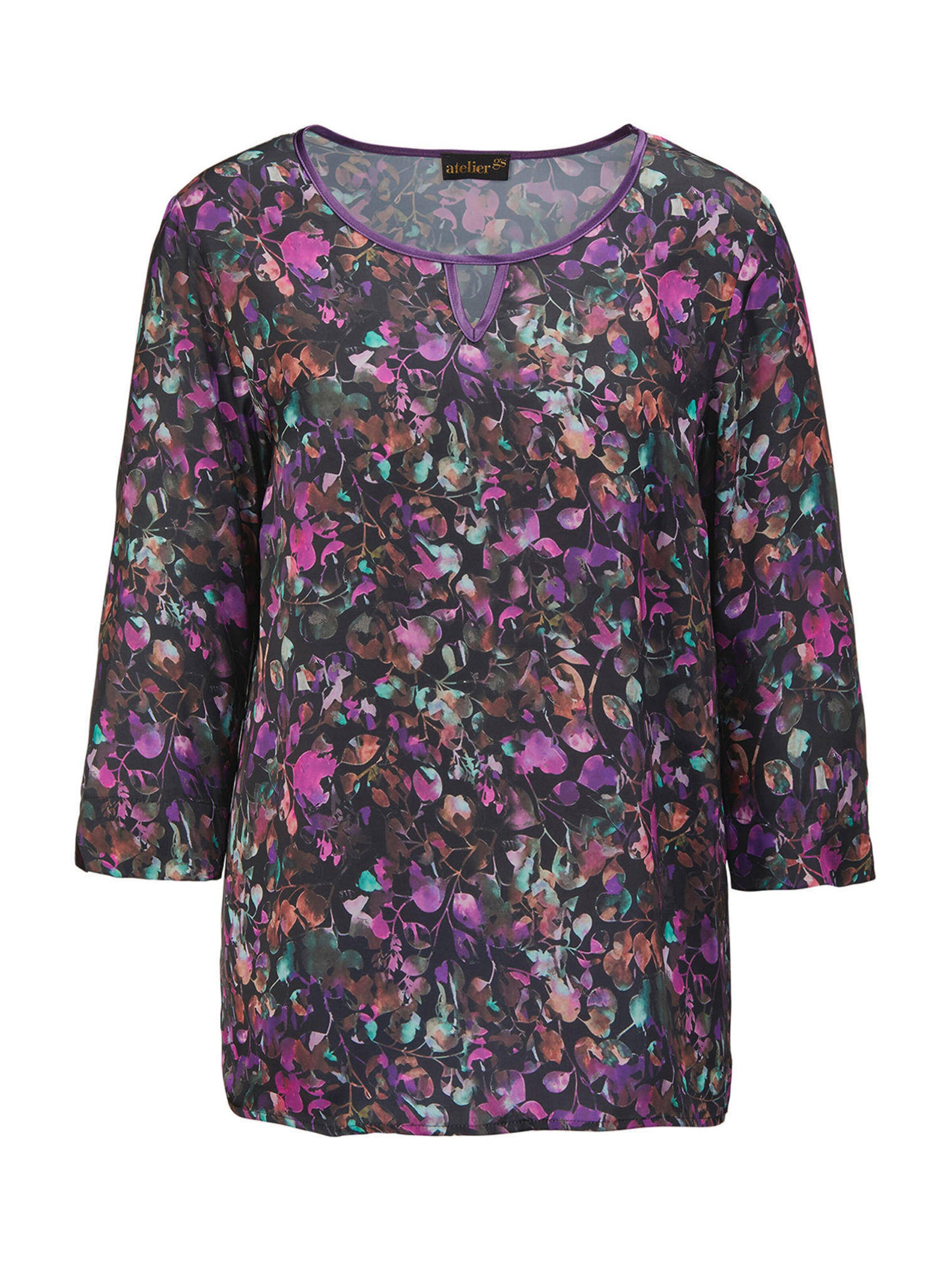 Goldner Bluse in Schwarz: Vorderseite