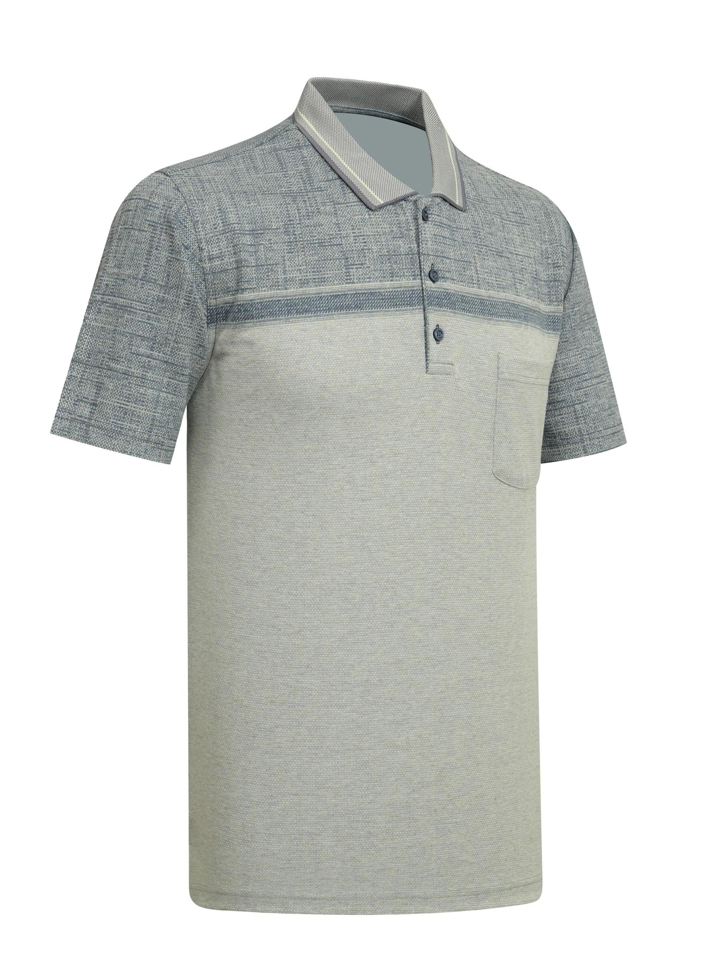 Cizgi Triko Shirt‌‌‌‌‌‌‌ in Blau