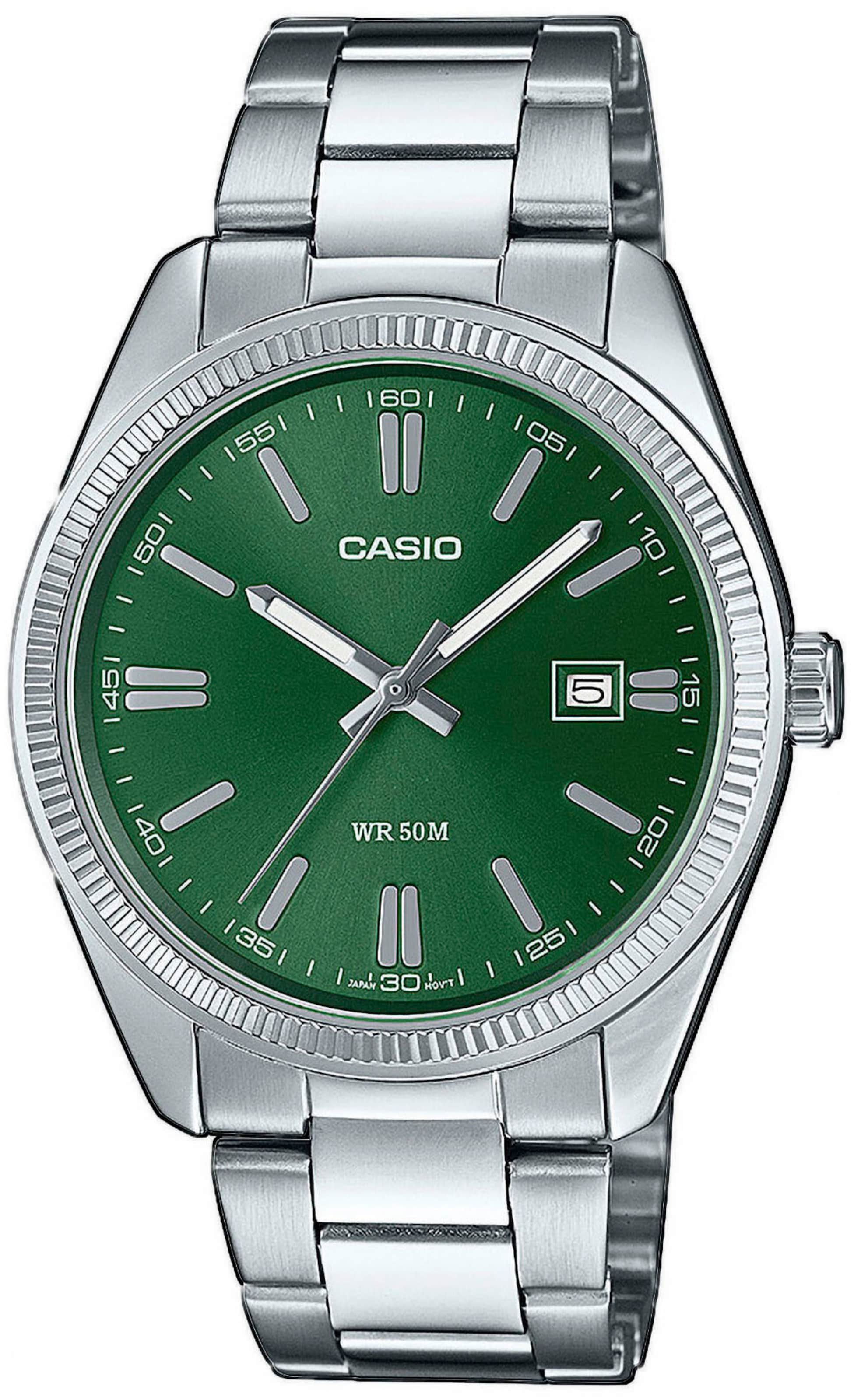 CASIO Analoog horloge 'Sportiv' in Zilver: voorkant