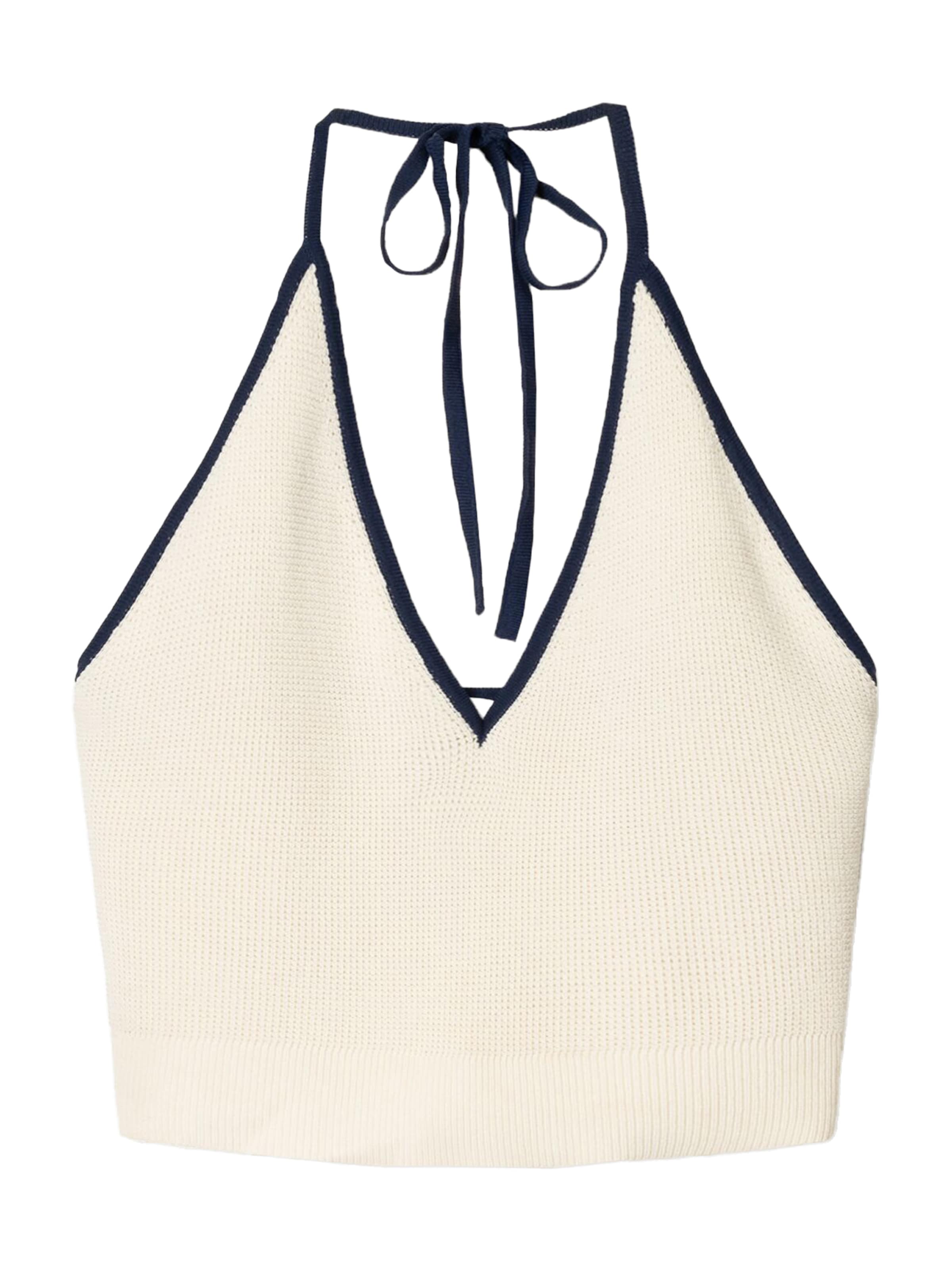 Bershka Top in Beige: front