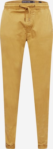 INDICODE JEANS Tapered Broek 'Fields' in Geel: voorkant