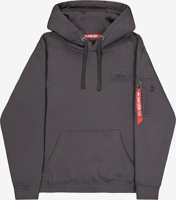 ALPHA INDUSTRIES Sweatshirt 'Backprint' in Grau: Vorderseite