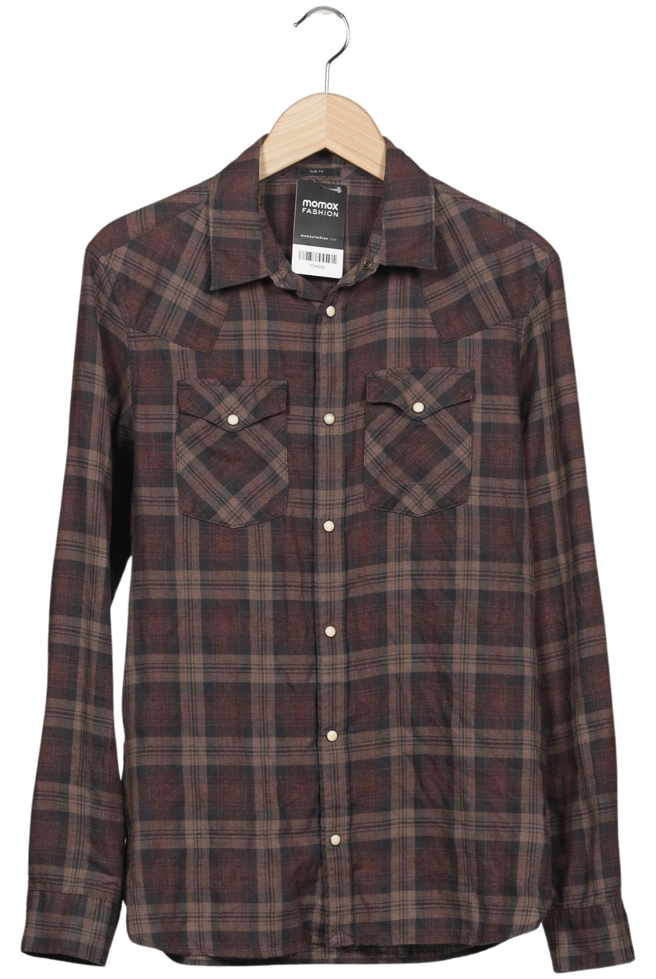 AllSaints Button Up Shirt in S in Brown: front