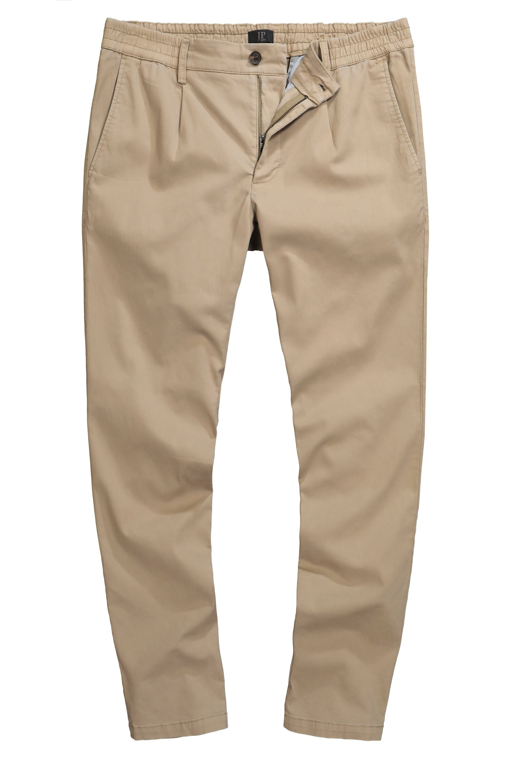 JP1880 Slimfit Bundfaltenhose in Beige: Vorderseite