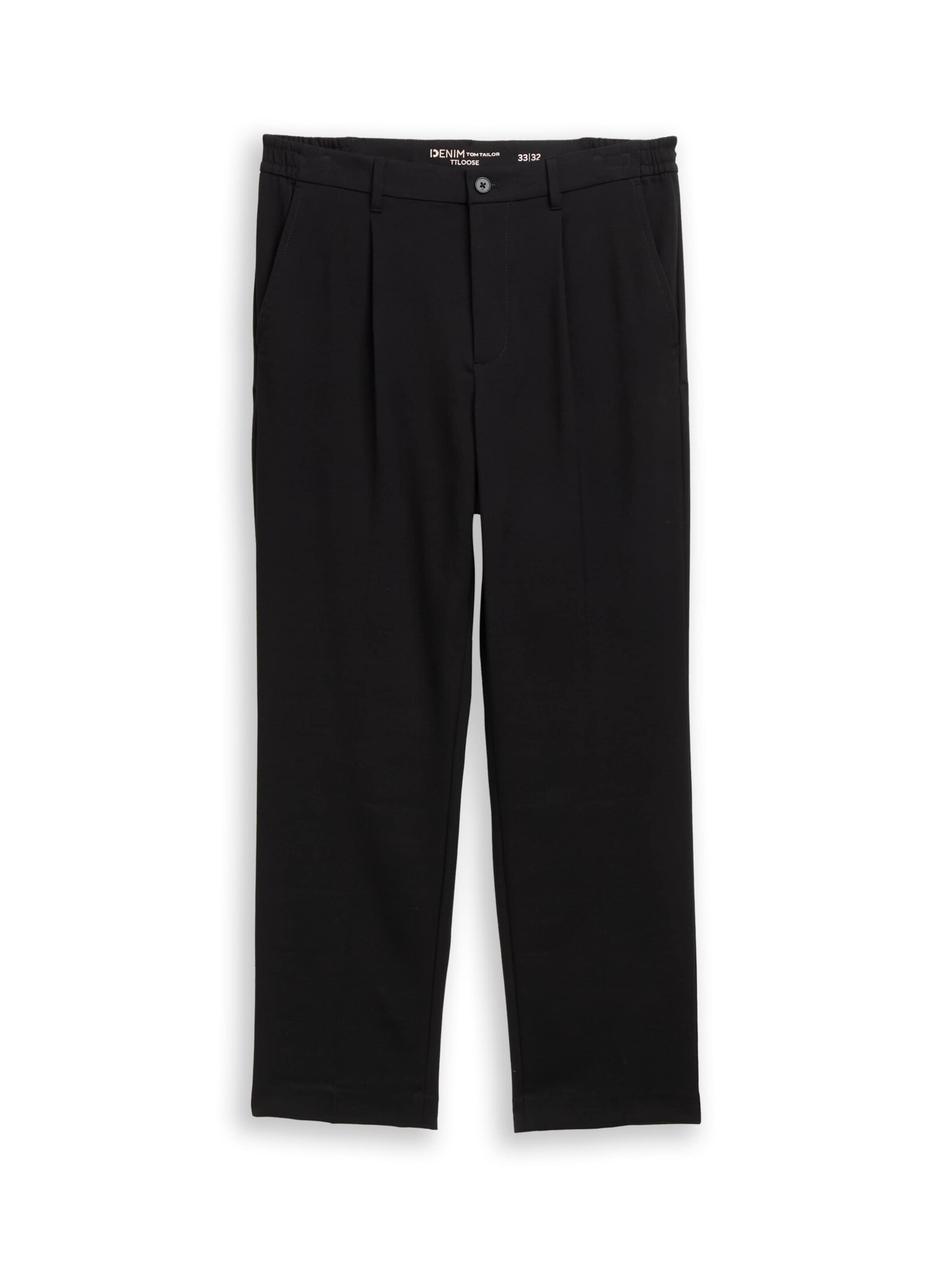 TOM TAILOR DENIM Regular Hose in Schwarz: Vorderseite