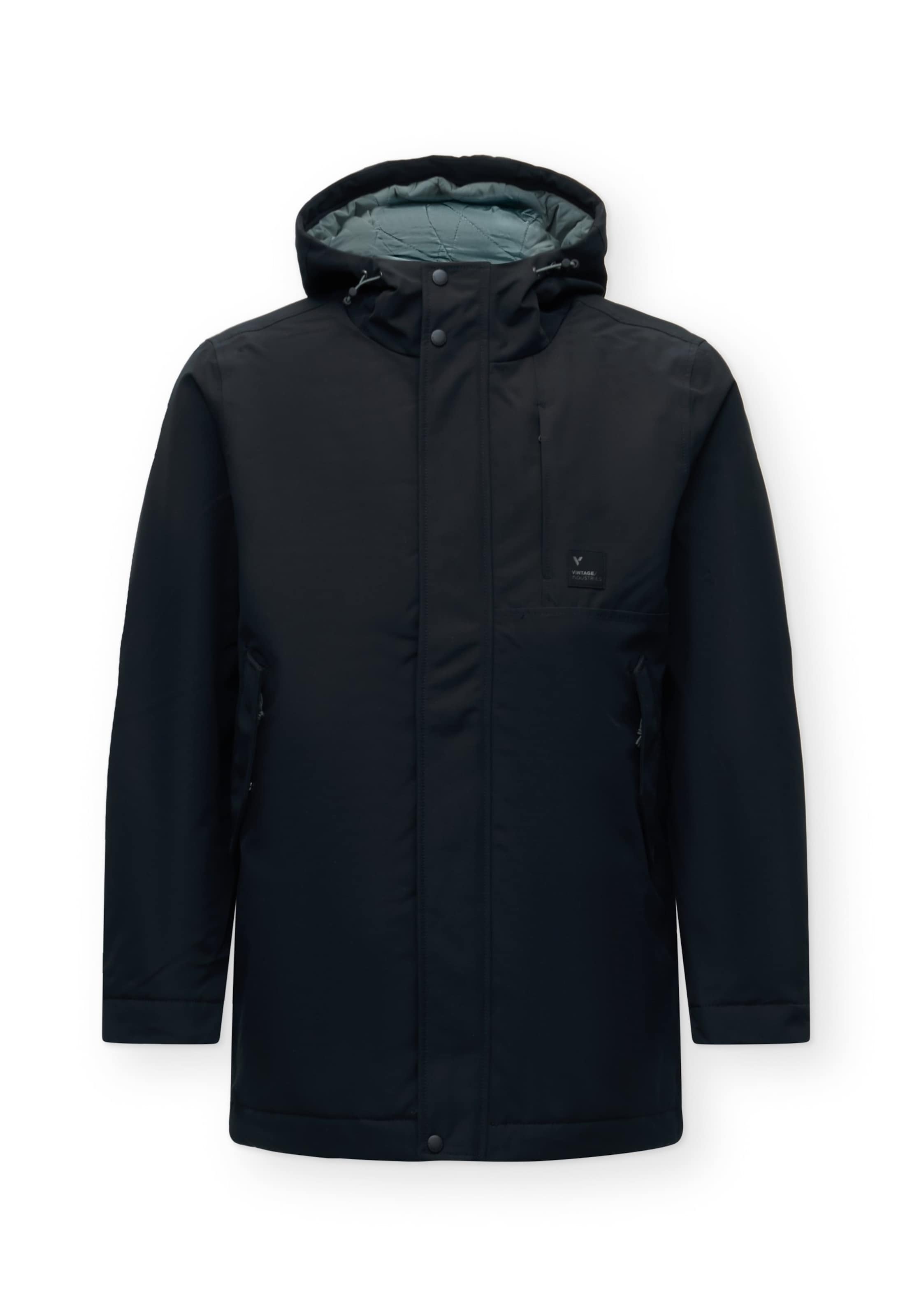 Parka d’hiver 'Kylian' Vintage Industries en noir : devant