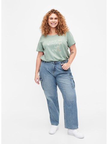 Zizzi T-Shirt 'Donna' in Grün