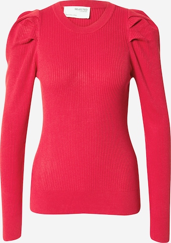 Pull-over 'ISLA' SELECTED FEMME en rouge : devant