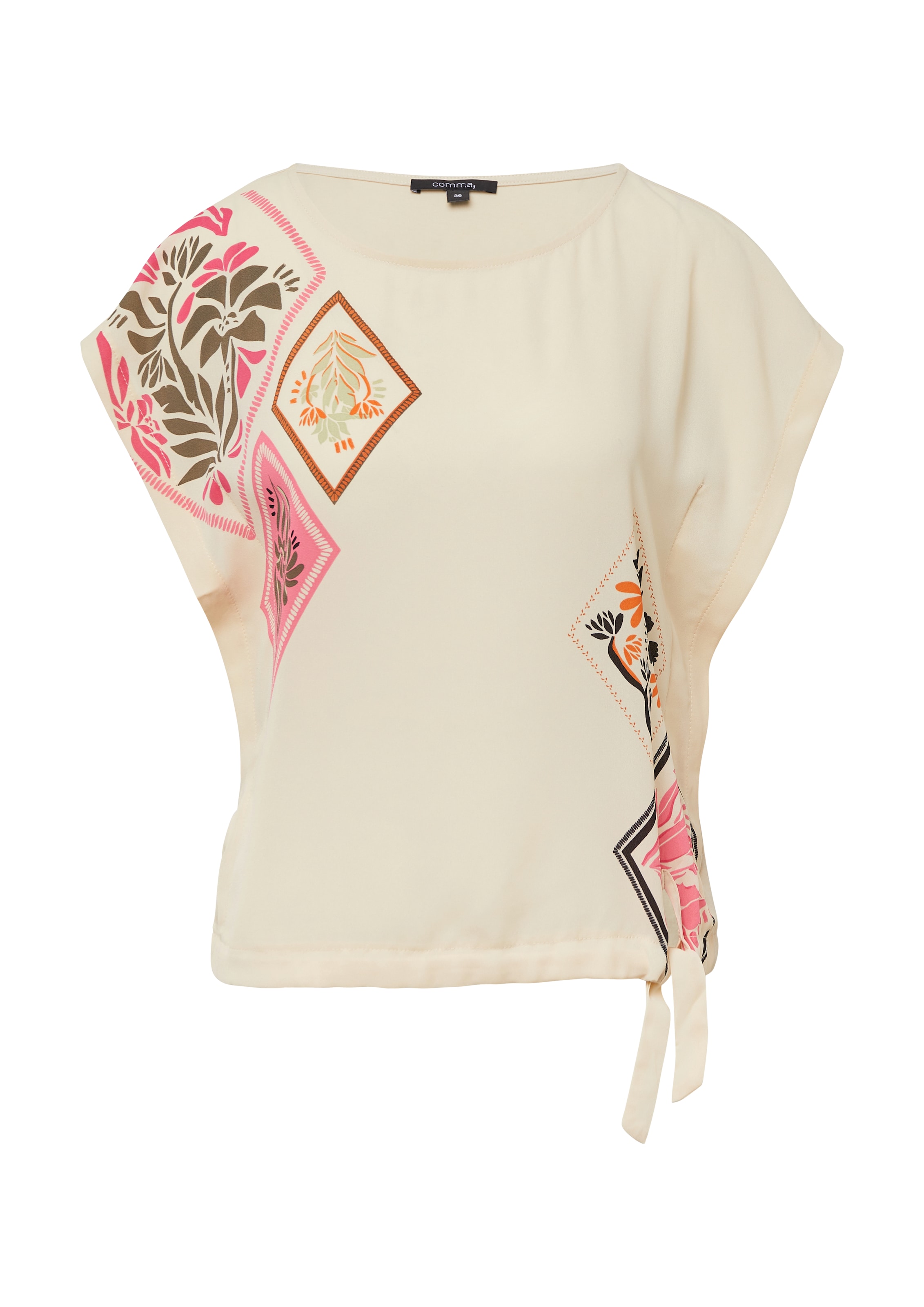 COMMA Shirt in Beige: voorkant