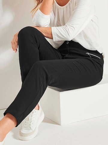 Goldner Slimfit Broek 'Bella' in Zwart