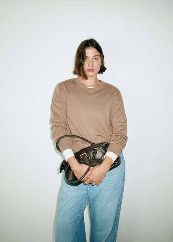 Pull-over 'LUCCA' MANGO en marron : devant