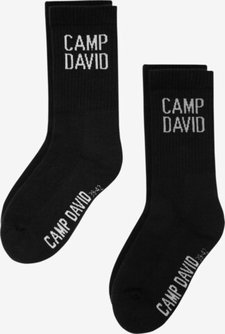 CAMP DAVID Socks in Black: front