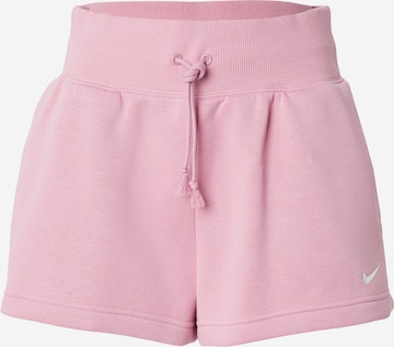 Nike Sportswear Штаны 'Phoenix' в Ярко-розовый: спереди