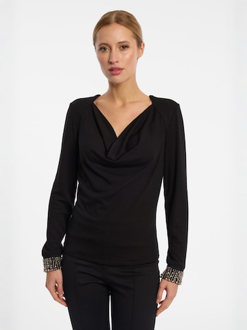 Ana Alcazar Top in Zwart: voorkant