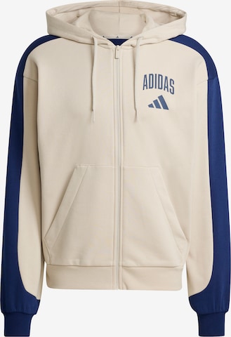 bēšs ADIDAS SPORTSWEAR Sportiska tipa jaka 'COLLEGIATE': no priekšpuses