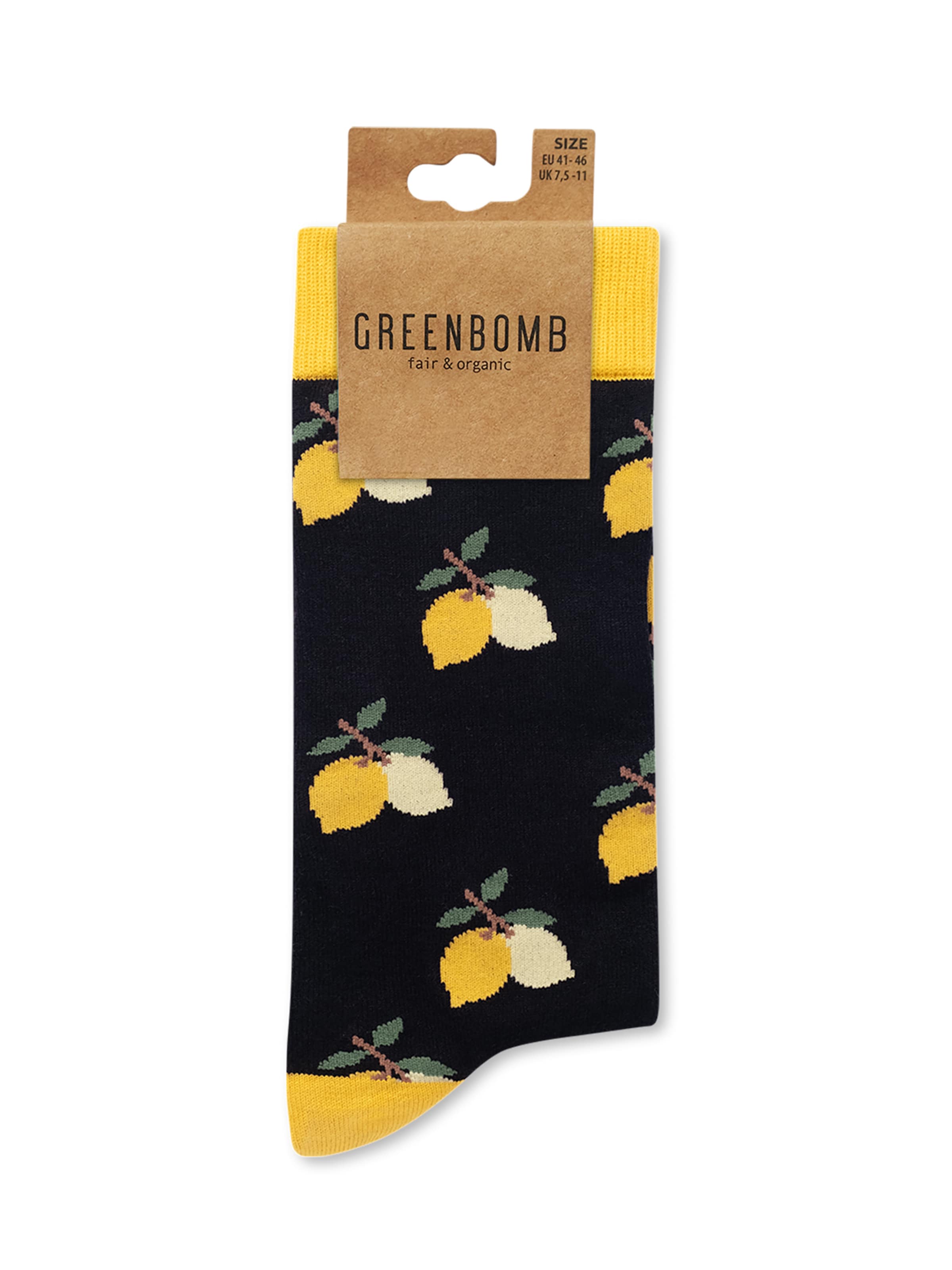 Calzino 'Lemons' di GREENBOMB in nero