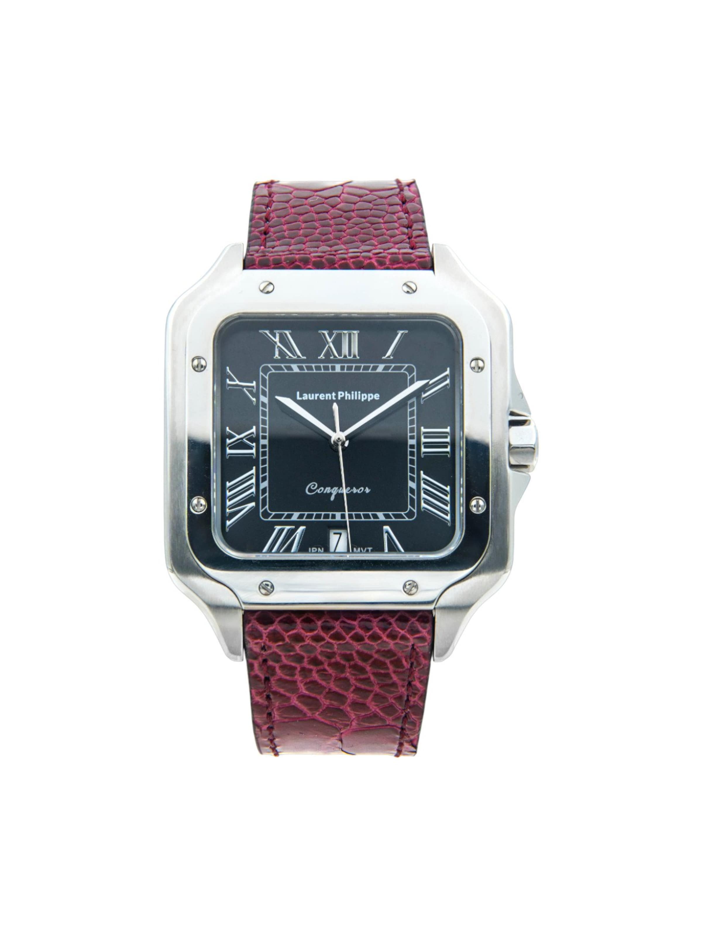 Laurent Philippe Analog Watch 'Conqueror Black Orlov – Dark Orchid' in Purple: front