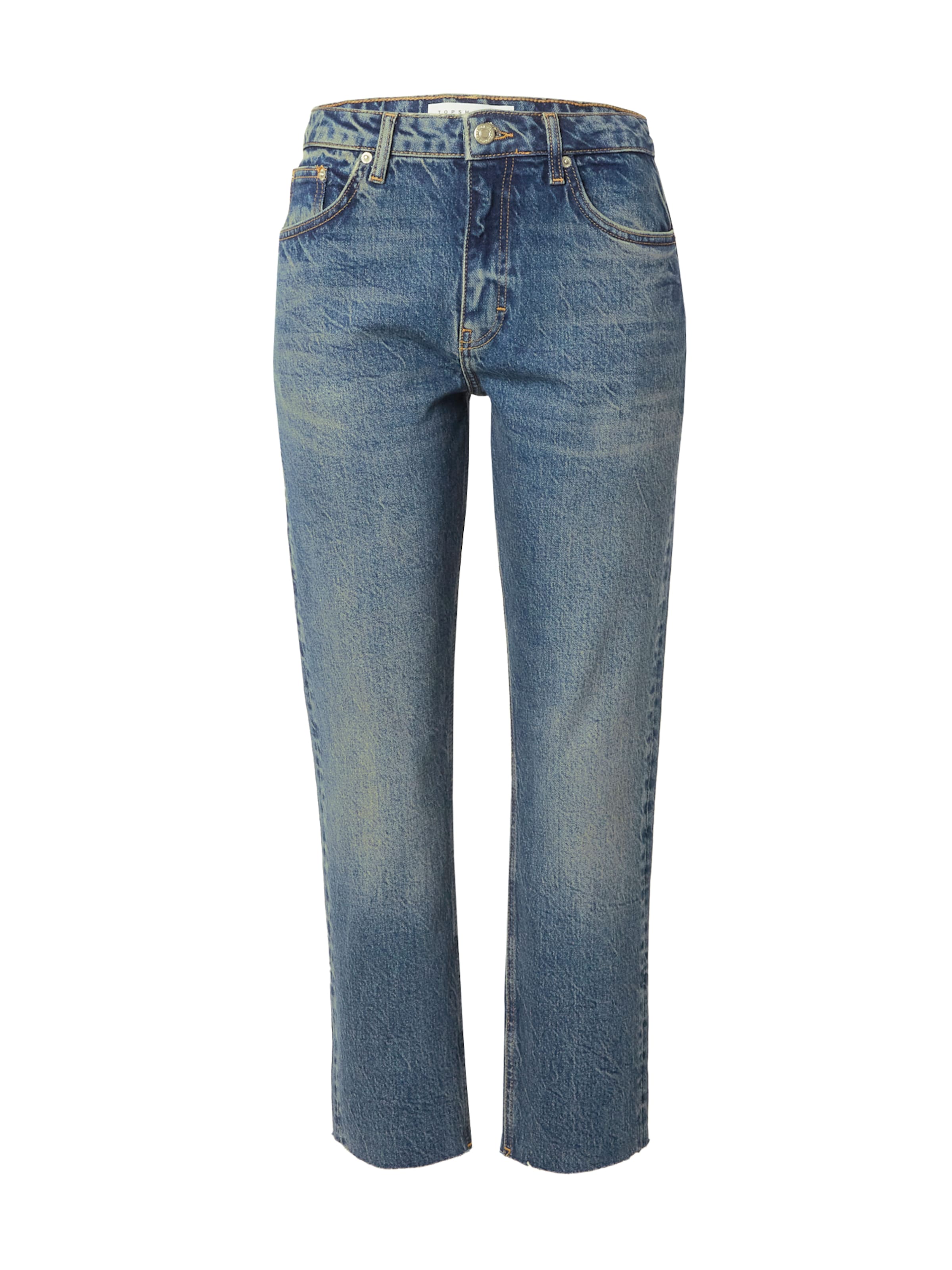 Regular Jeans de la TOPSHOP pe albastru: față